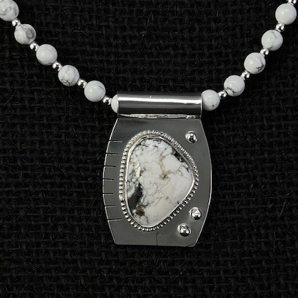 White Buffalo Turquoise Pendant