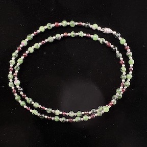 Ruby Zoisite Garnet Necklace