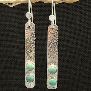 Sterling Silver and Variscite Earrings